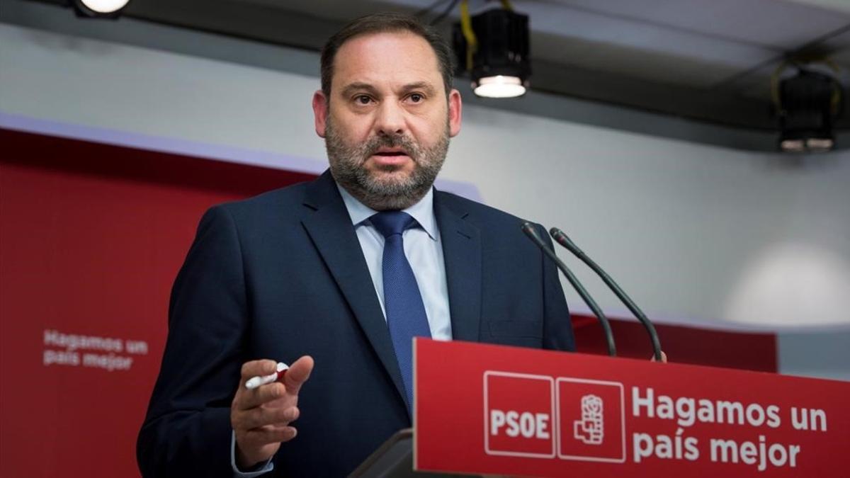 José Luis Ábalos, el pasado 24 de abril en la sede del PSOE.
