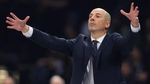 Joan Peñarroya, como entrenador del Partizan