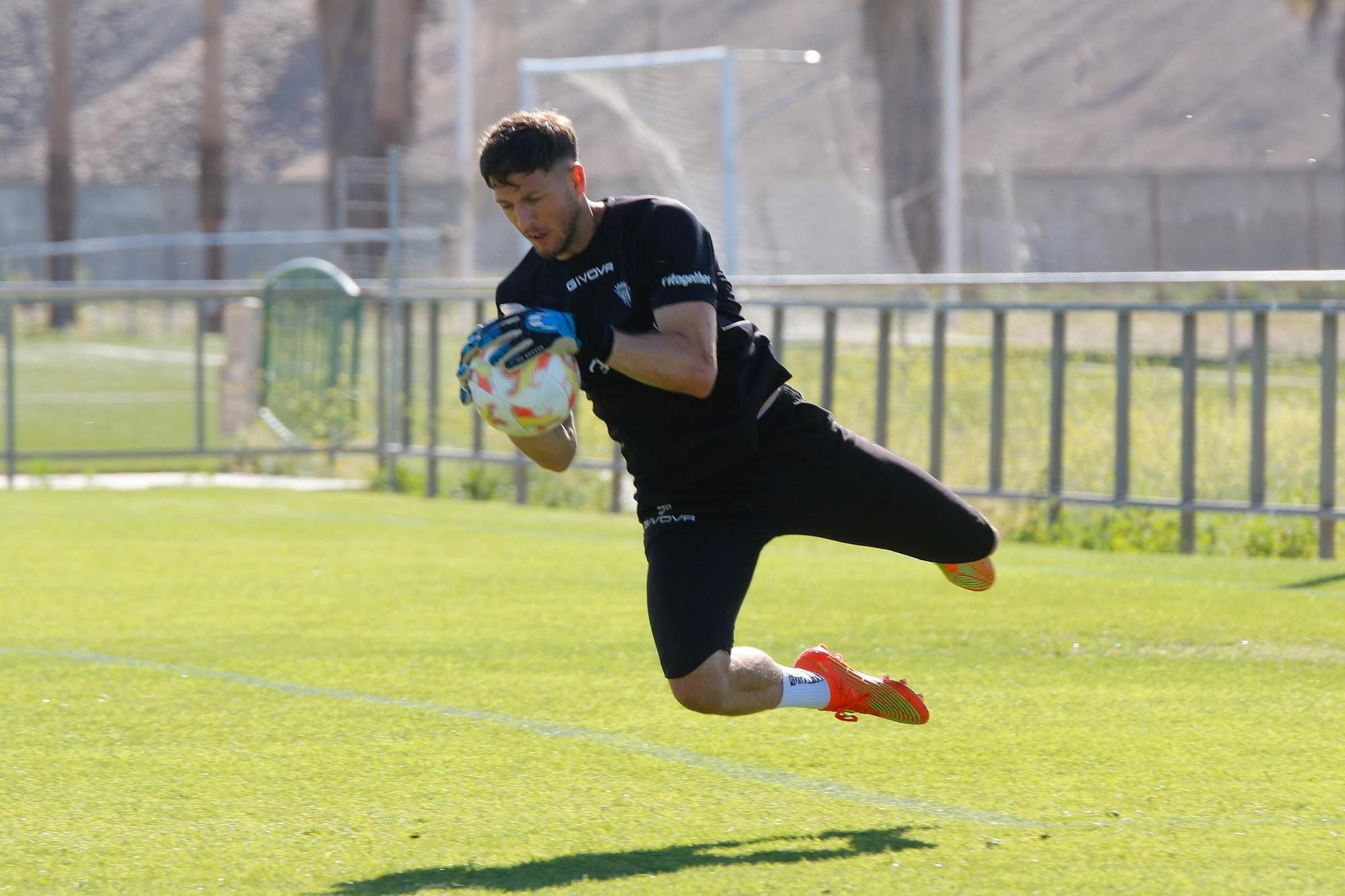 Carlos Marín, en un entrenamiento del Córdoba CF.