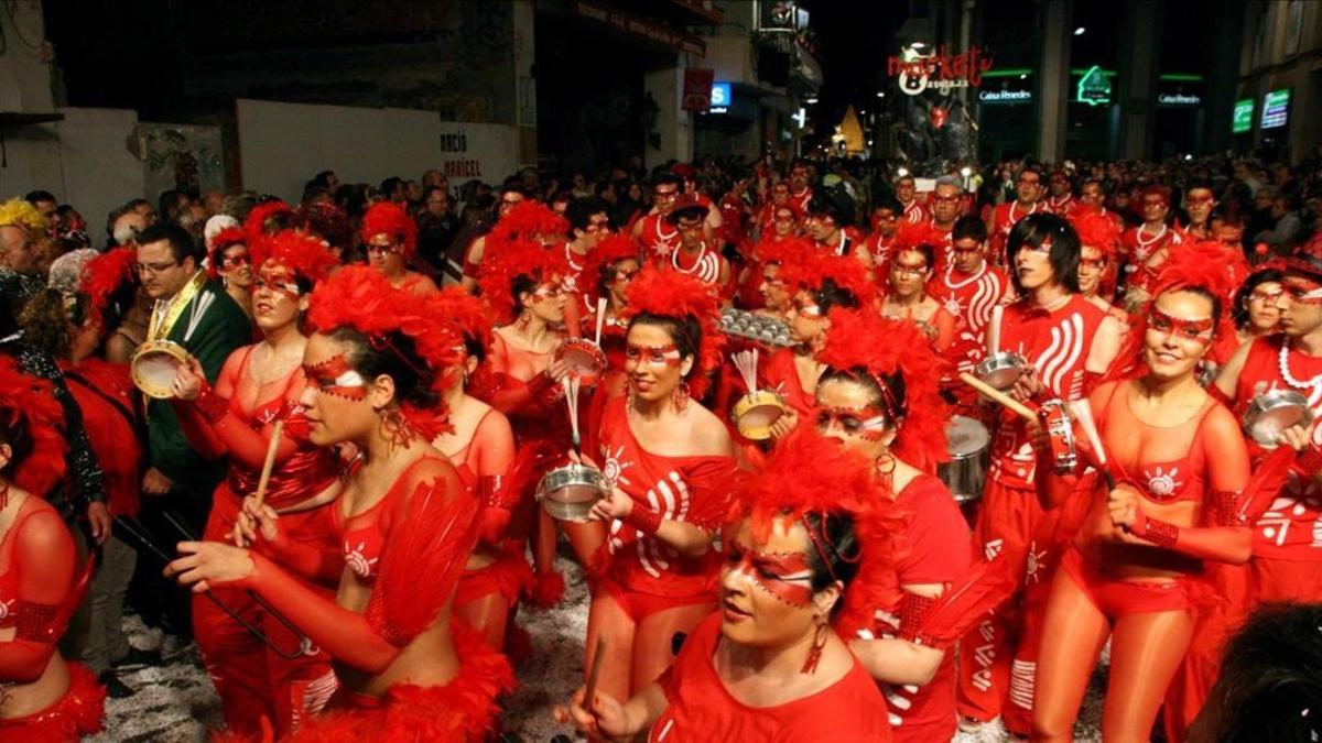 Una rúa del carnaval de Sitges, en el 2011.