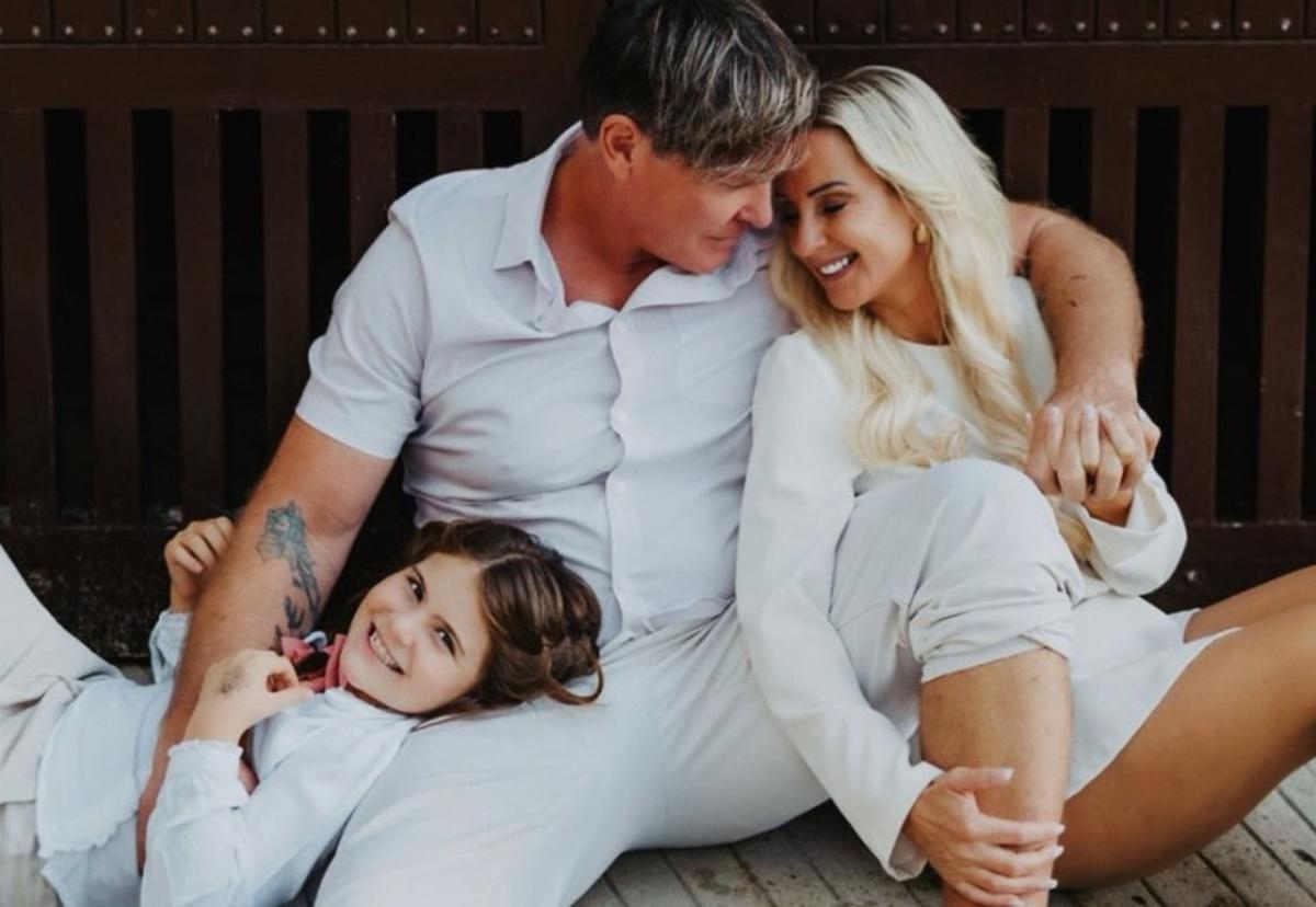 Steff Jerkel, Peggy Jerofke und Tochter Josephine.