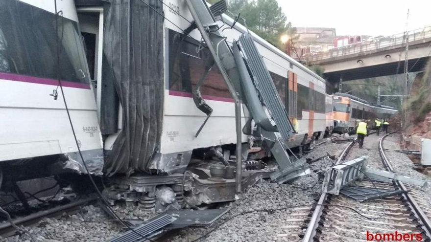 Imatge de la zona de l'accident ferroviari, a Vacarisses