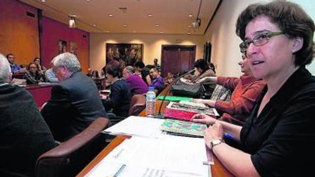 Asistentes, ayer, al pleno del Consejo Escolar municipal.