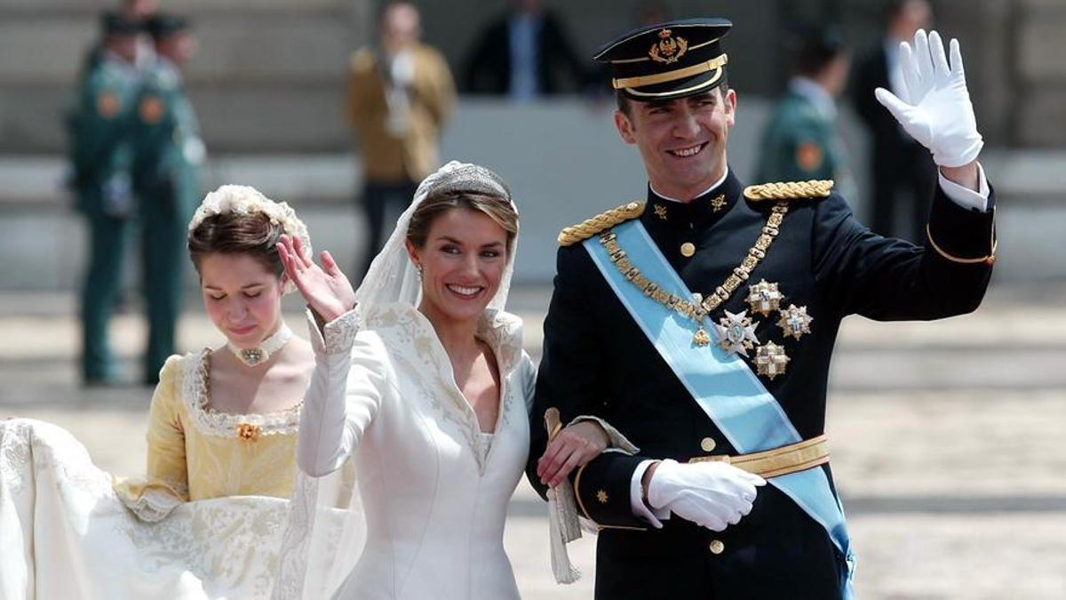 Letizia y Felipe, durante su boda celebrada en 2004.