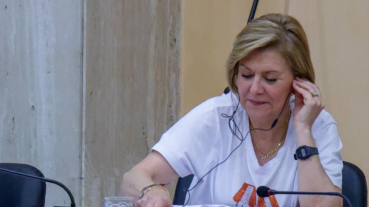 Ana Granja durante un pleno.