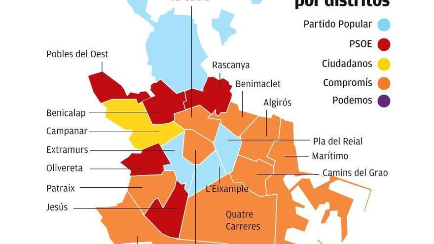 Valencia | Así quedaría el mapa electoral de València