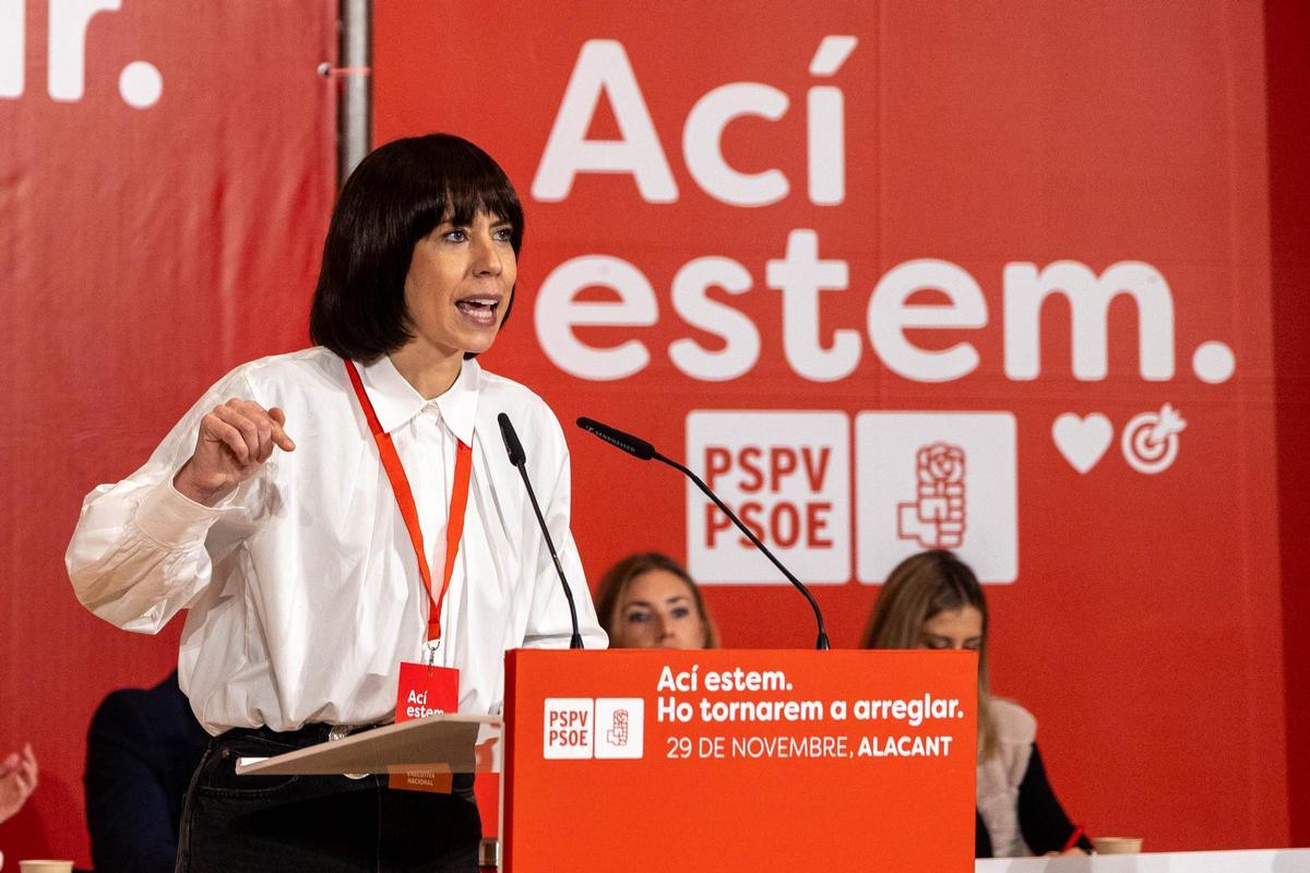 Diana Morant interviene en el reciente comité nacional del PSPV en el ADDA de Alicante