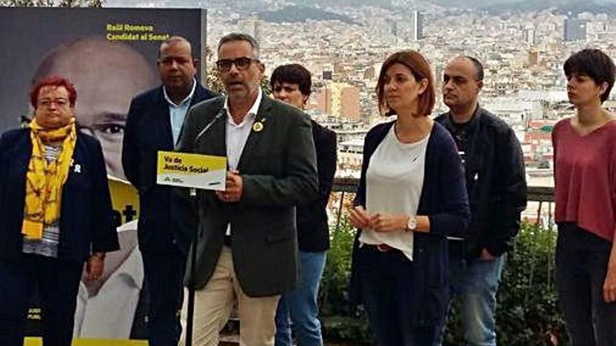 Joan Margall, amb integrants de la candidatura d&#039;ERC.