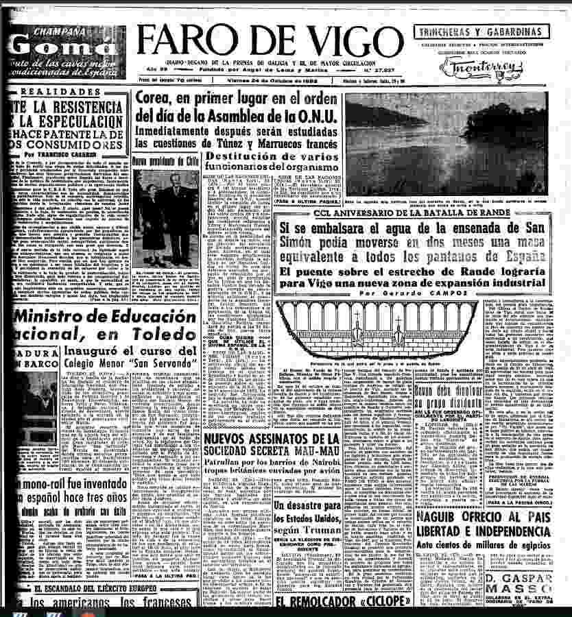 Portada de FARO DE VIGO co artigo de Xerardo Campos