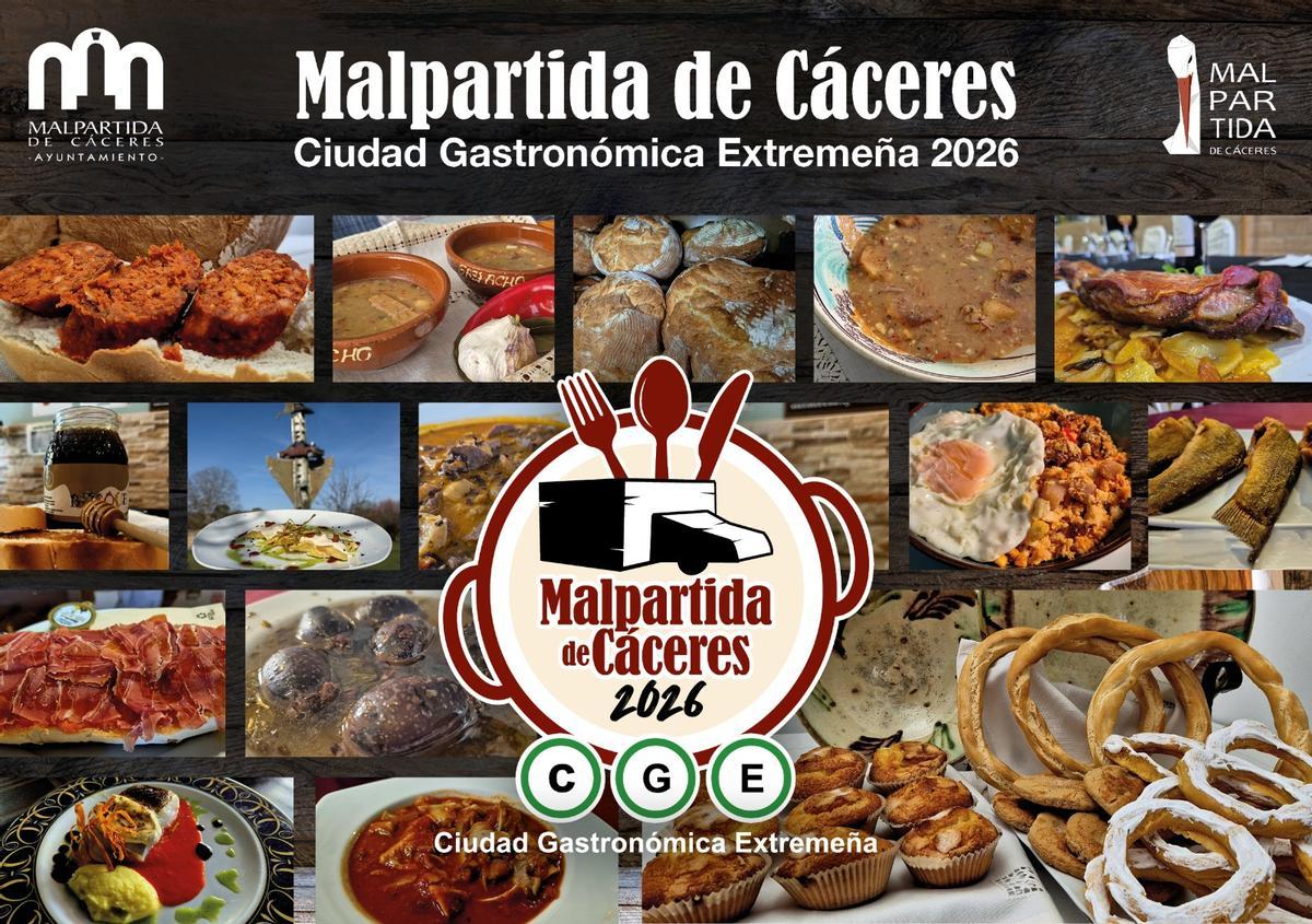 Malpartida de Cáceres, como Ciudad Gastronómica Extremeña 2026.