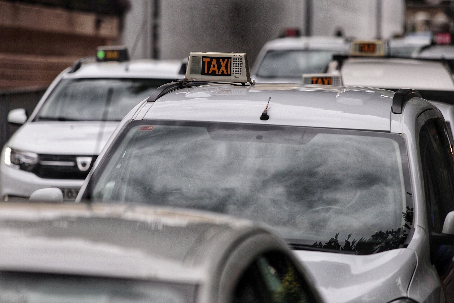 Caravana de taxis en Santa Cruz de Tenerife