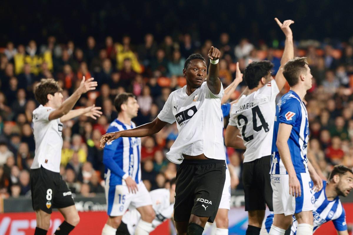 Valencia. Partido de liga Valencia CF vs Deportivo Alavés VLC SPD