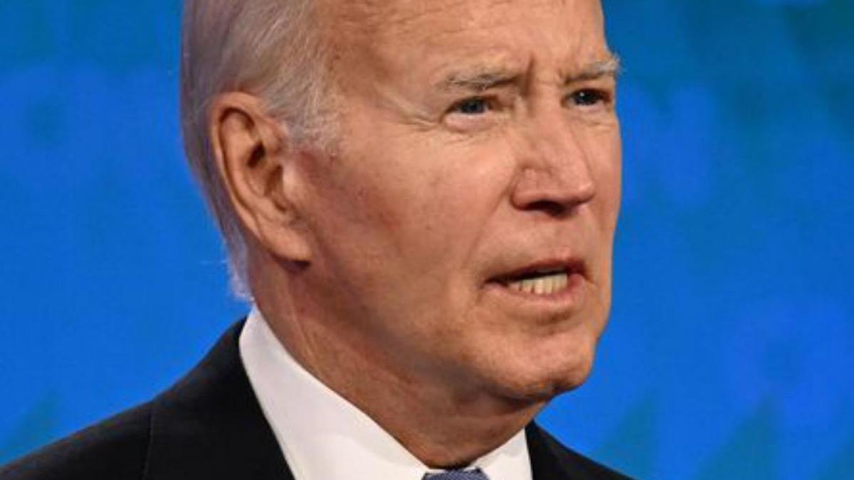 Biden, durant l’últim debat. |  WILL LANZONI / CNN