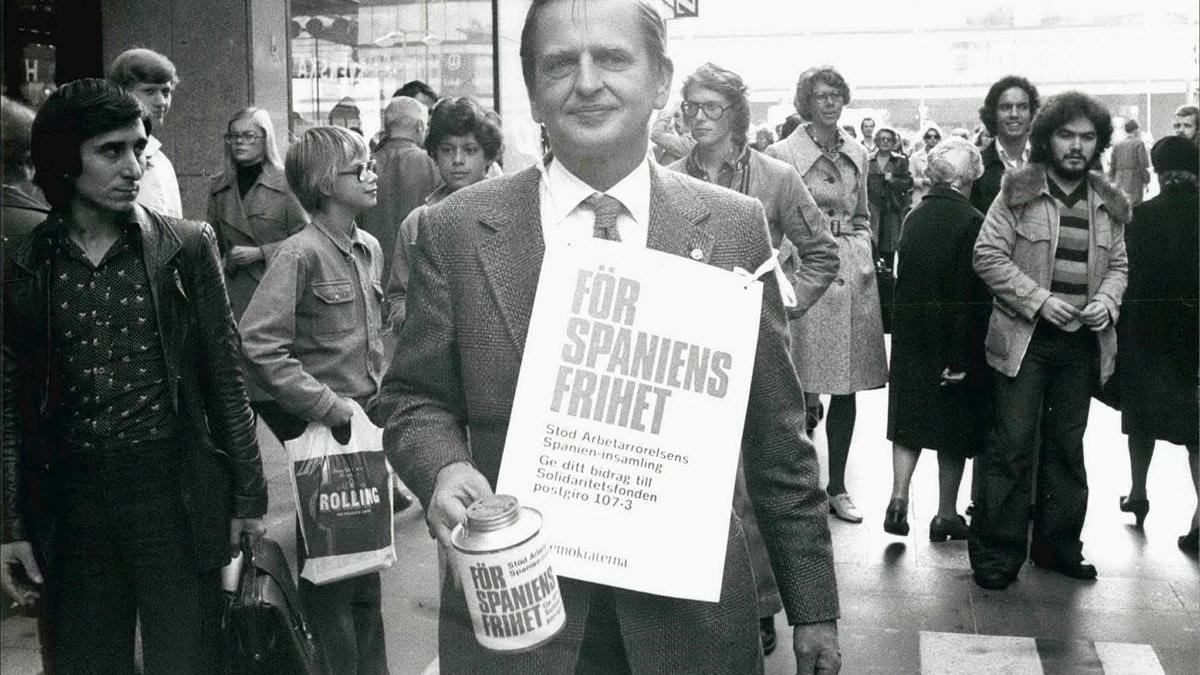 Palme, en una recaudación de fondos para la oposición española en octubre de 1975 cinco días después de los últimos fusilamientos del franquismo.