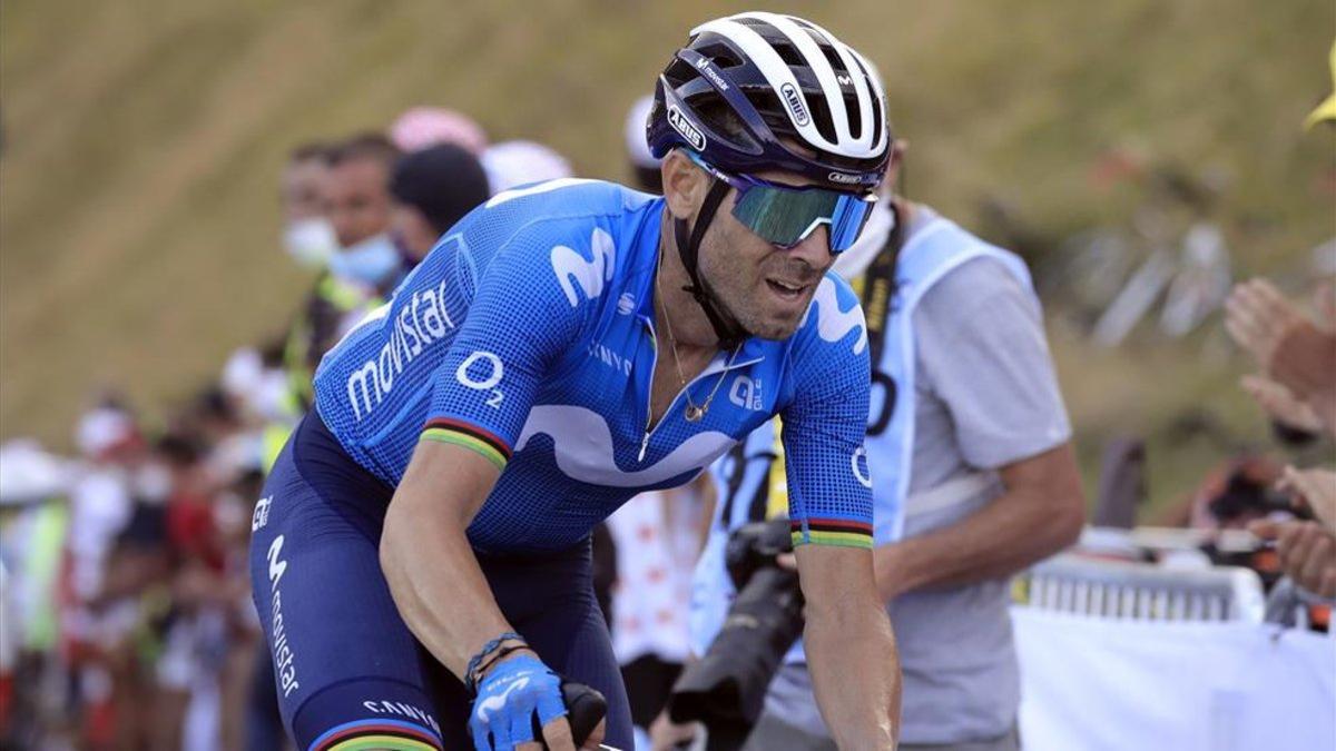 Alejandro Valverde, corredor de Movistar, en una imagen de archivo