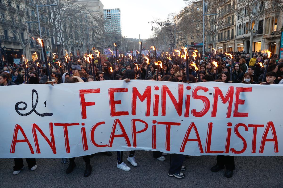 Marcha del 8M en Barcelona