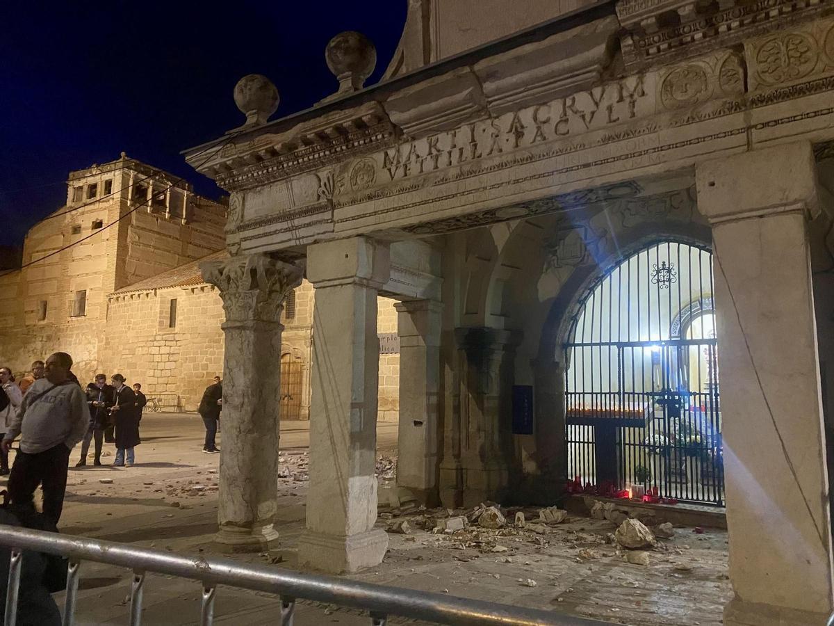 Destrozos en El Hornito al paso de la cabalgata de Reyes.