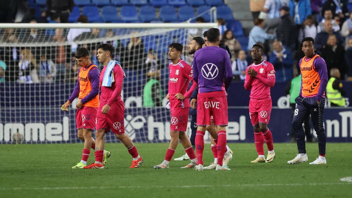 El final del partido del viernes en Málaga.