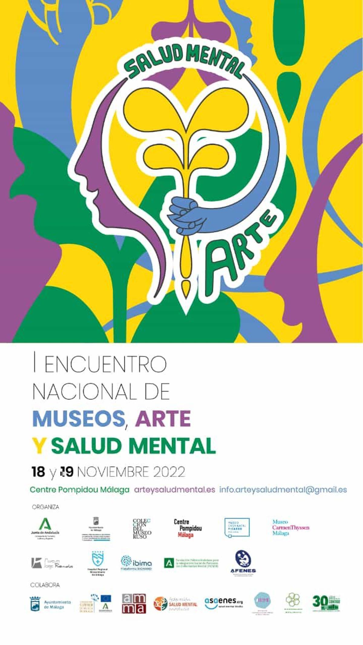 Cartel del encuentro 'Museos, Arte y Salud Mental'