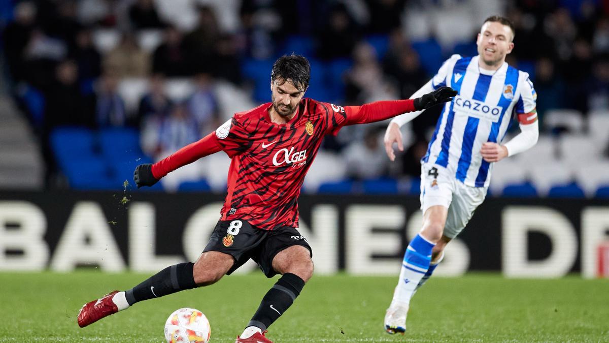 Grenier, durante el partido ante la Real Sociedad.