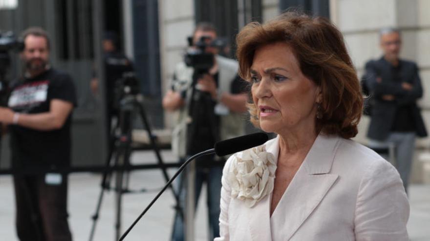 La vicepresidenta del govern espanyol, Carmen Calvo.