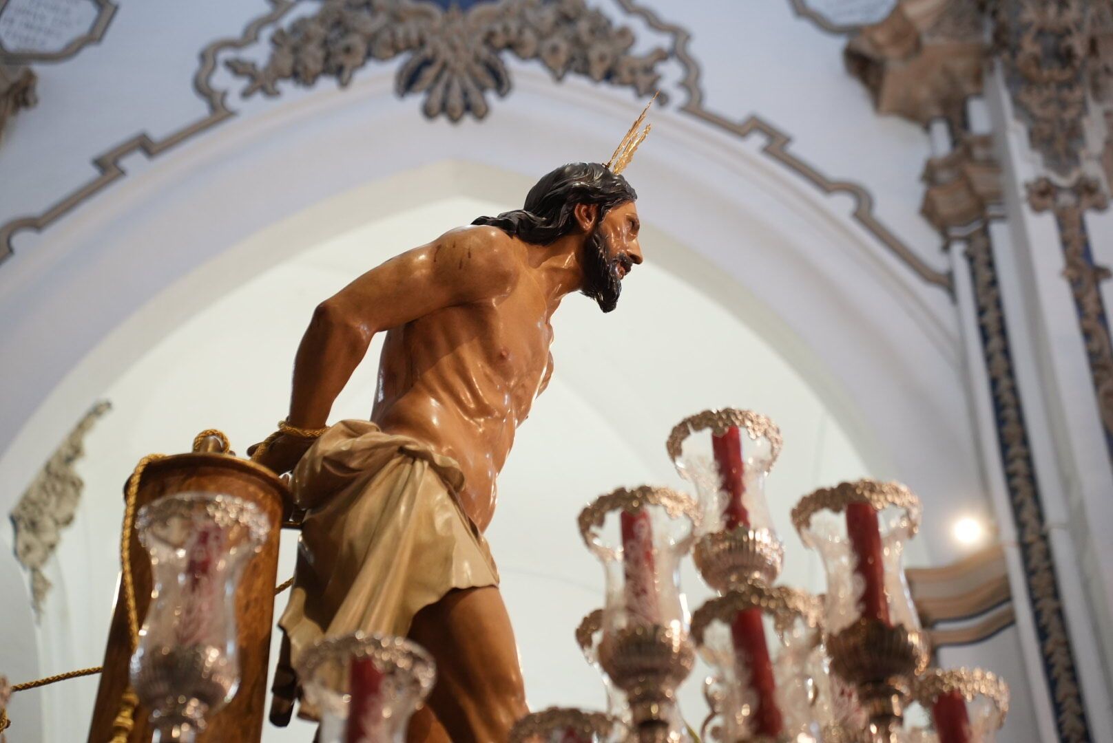 Nuestro Padre Jesús de la Columna de Lucena ya está en la iglesia San Francisco