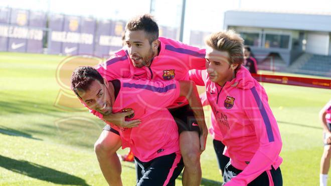 Los jugadores del Barça se lo pasan en grande preparando el Clásico