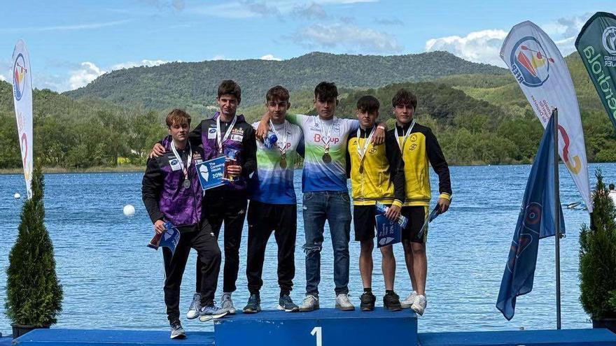 Los riosellanos Pedro García y Lucas Alonso (El Sella), subcampeones en K-2 juniors