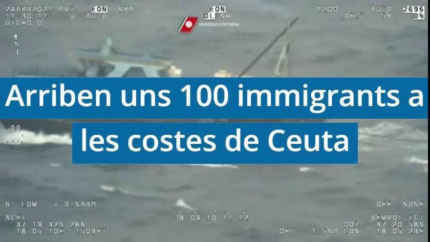 Arriben un centenar d'immigrants a les costes de Ceuta