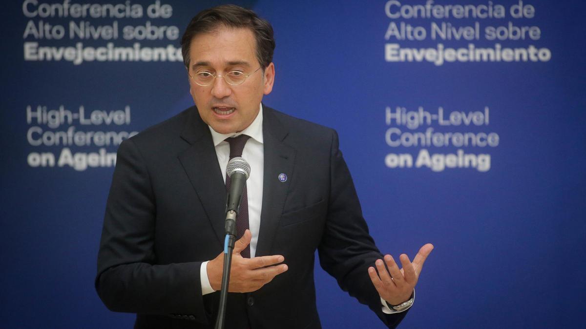 El ministro de Asuntos Exteriores en funciones, José Manuel Albares,.