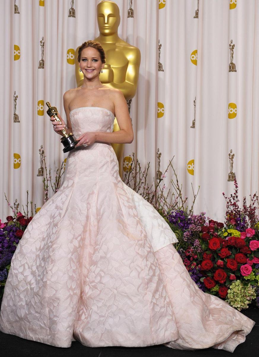 Jennifer Lawrance, de Dior, en los Oscar 2013