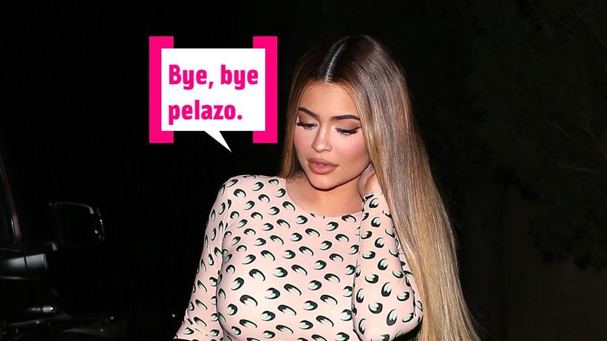 Kylie Jenner con pelo largo en Los Ángeles
