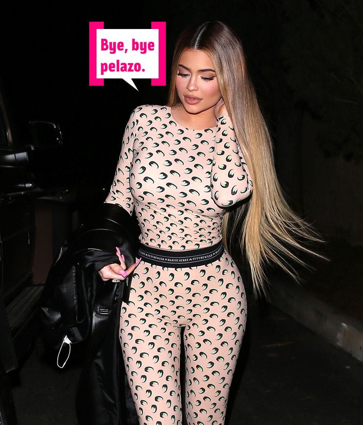 Kylie Jenner con pelo largo en Los Ángeles