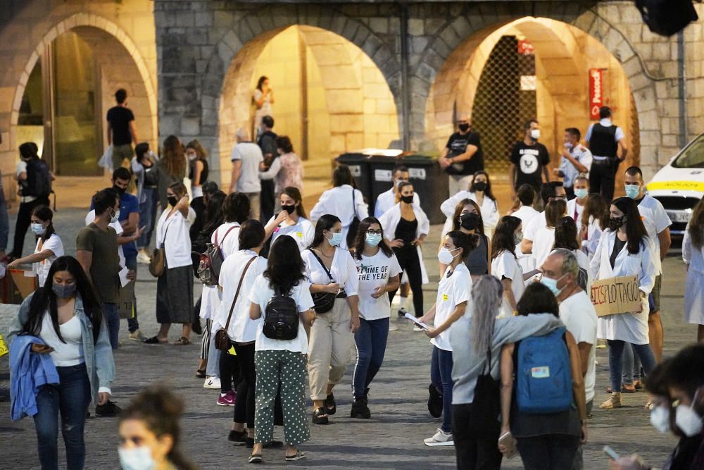 Protesta a Girona en l'últim dia de vaga dels metges residents