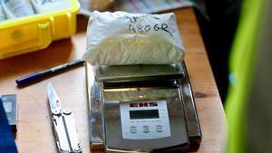 Droga incautada en el barrio de Pubilla Cases de LHospitalet.