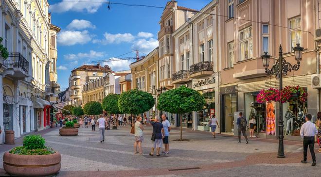 Calle Knyaz Aleksandar I en Plovdiv, Bulgaria