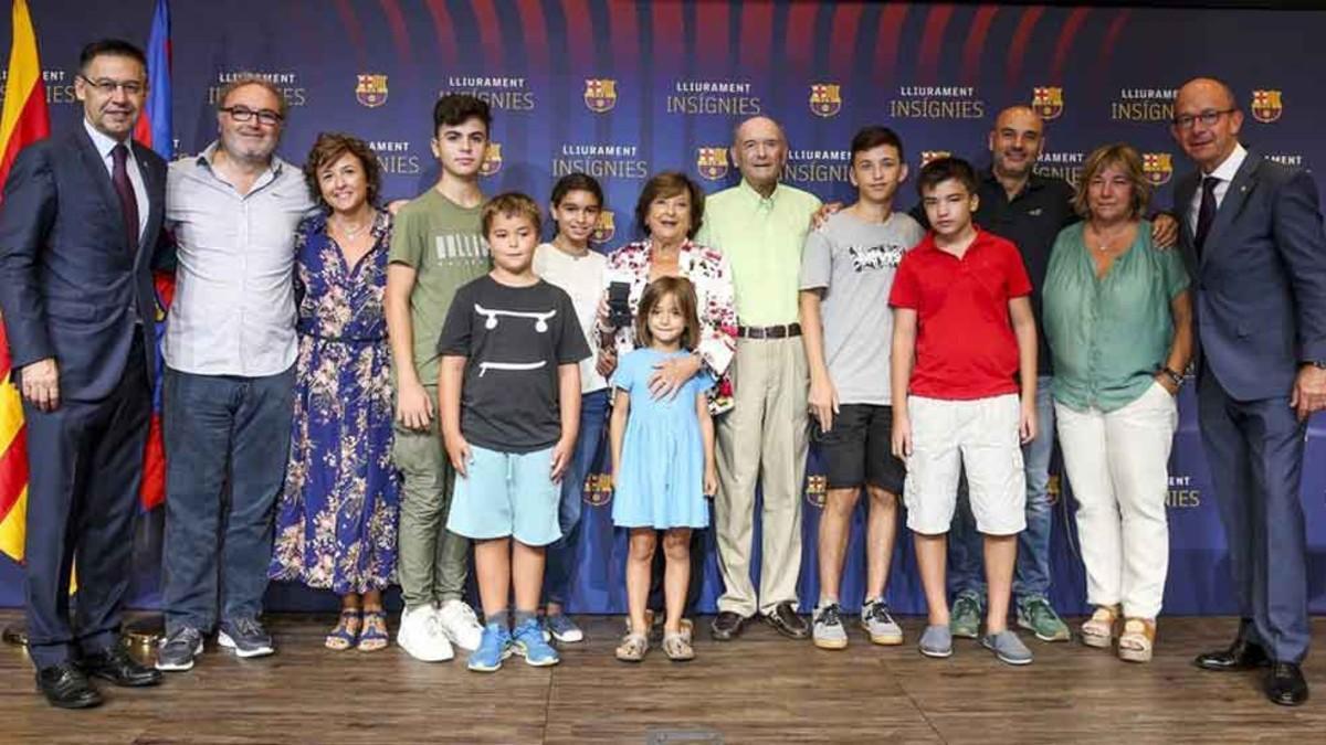 El presidente del FC Barcelona, Josep Maria Bartomeu, en el acto de este lunes en el Auditori 1899