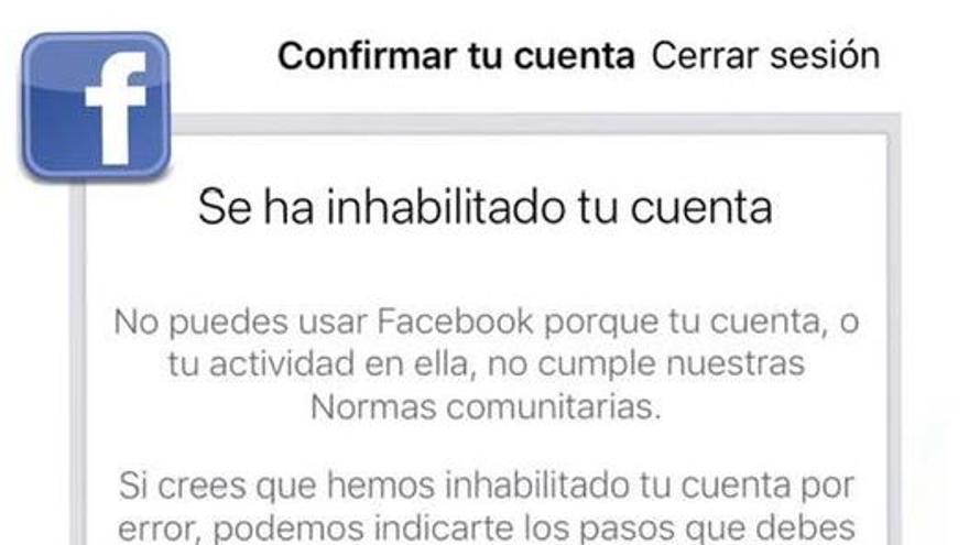 Mensaje de Facebook.