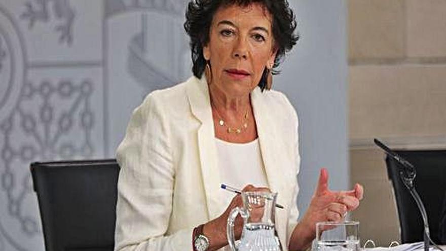 La portaveu del Govern, Isabel Celaá.