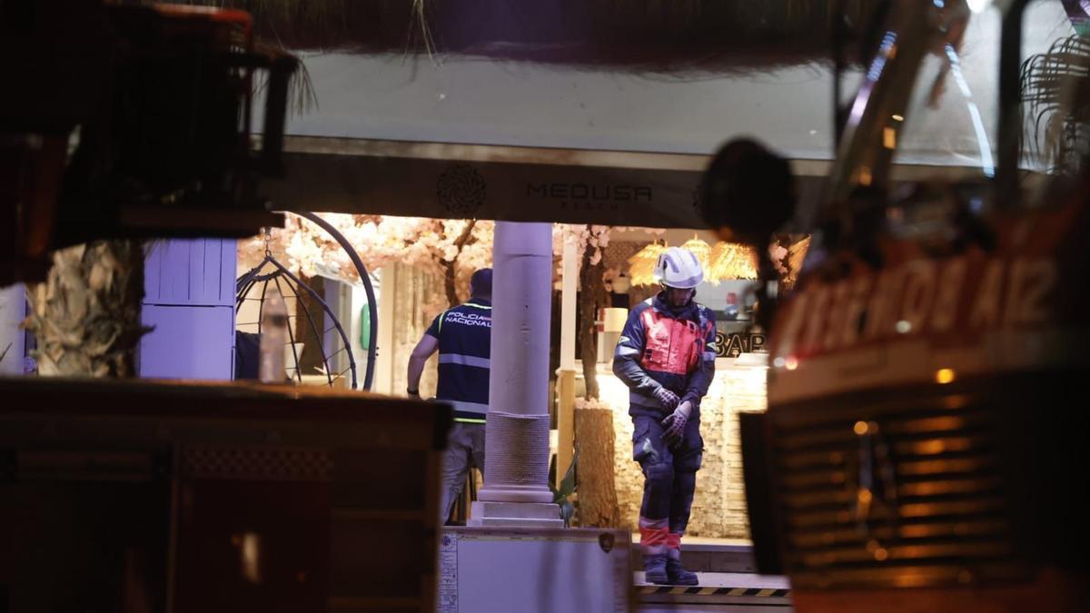 Derrumbe de un edificio en Playa de Palma.