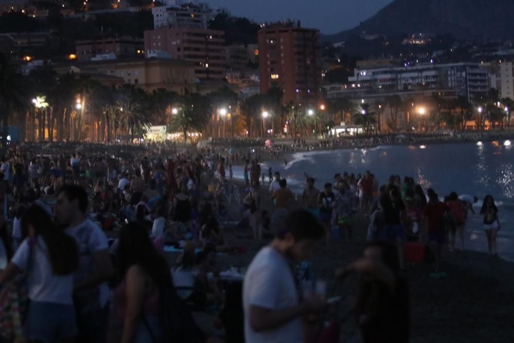 Málaga celebra la noche de San Juan en sus playas