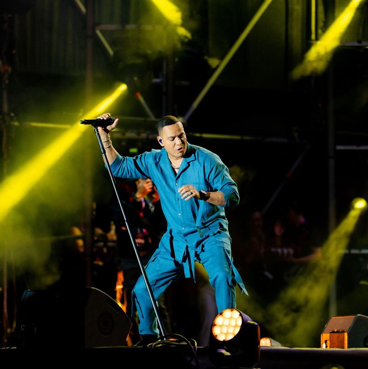 Víctor Manuelle, durante su actuación en Tenerife.