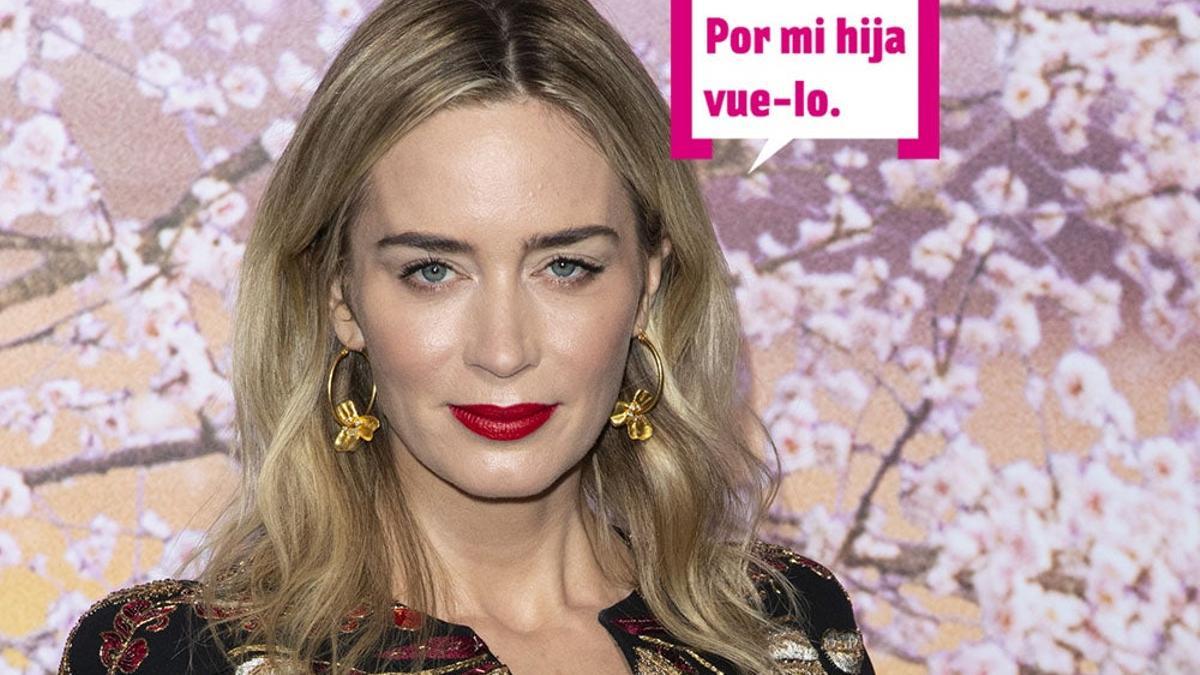 Emily Blunt vuela por su hija