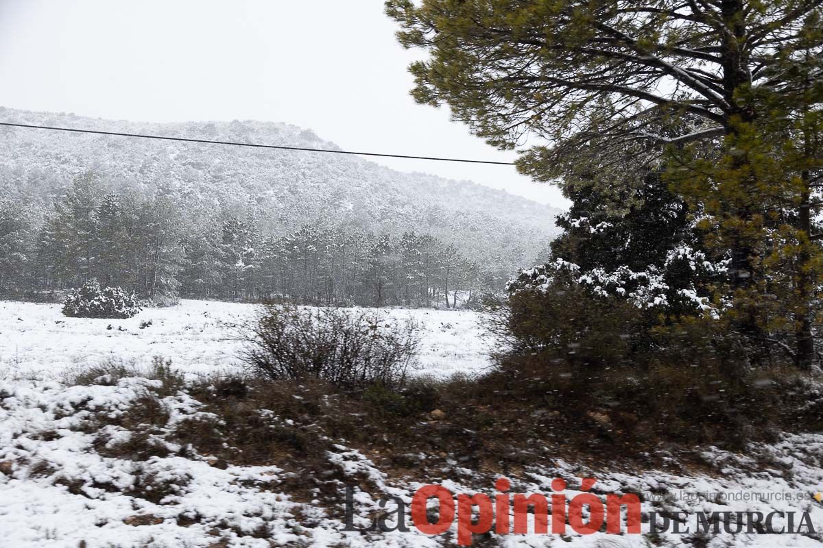 Continúa la nevada en las zonas altas de la comarca del Noroeste