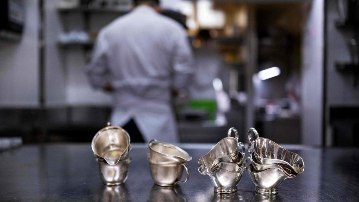 La cocina del restaurante L'Ambroisie (París).