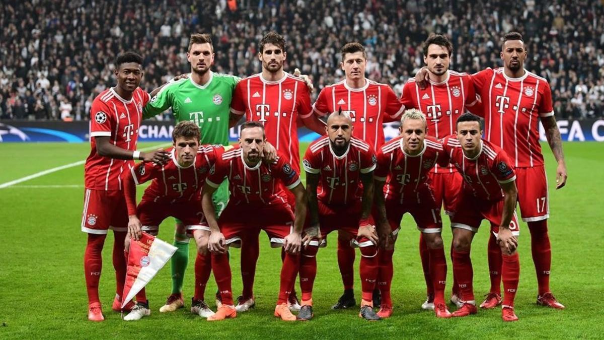 El equipo del Bayern, en el último partido de Champions ante el Besiktas.