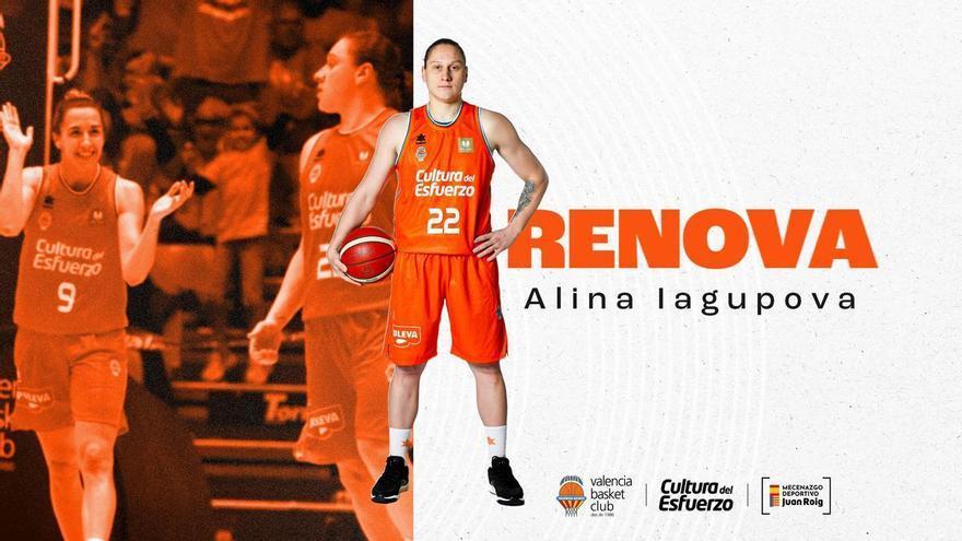 El Valencia BC cierra la renovación de Alina Iagupova