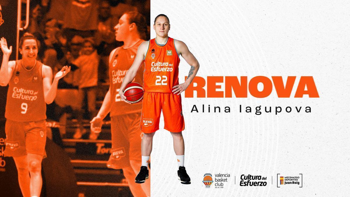 Alina Iagupova, renovación 'top' en el Valencia Basket