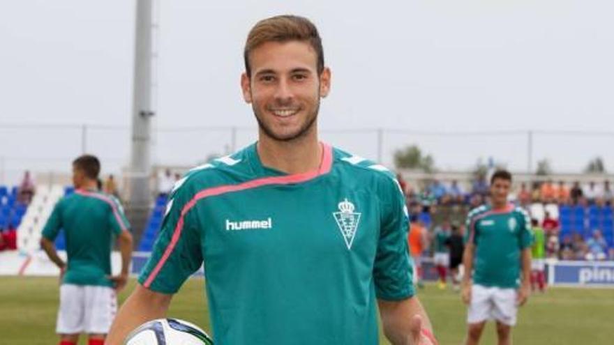 Álvaro Marín, en el amistoso ante el Cartagena en Pinatar Arena.