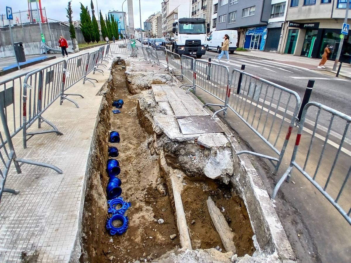 Vilagarcía obras abastecimiento de agua avenida de las Carolinas
